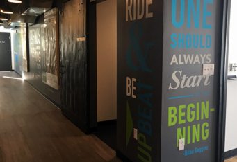 gym wall graphics indoor cycling massachusetts wall mural sign projects wall signs for business