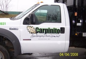 landscaping truck lettering reading ma