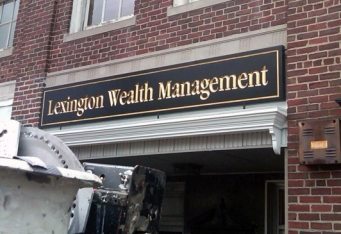 carved gold exterior business signage outdoor wall sign bostonlexington ma