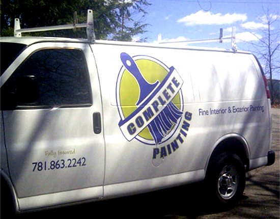 commercial truck lettering fleet branding logo design woburn ma